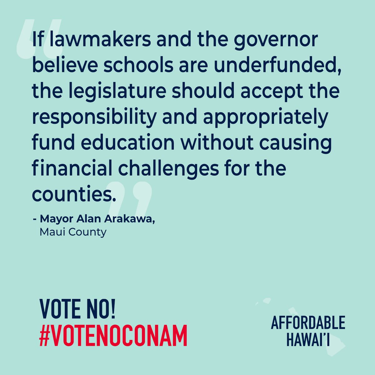 AffordableHI_18's tweet photo. #VoteNoCONAM https://t.co/CifWlEzMW4