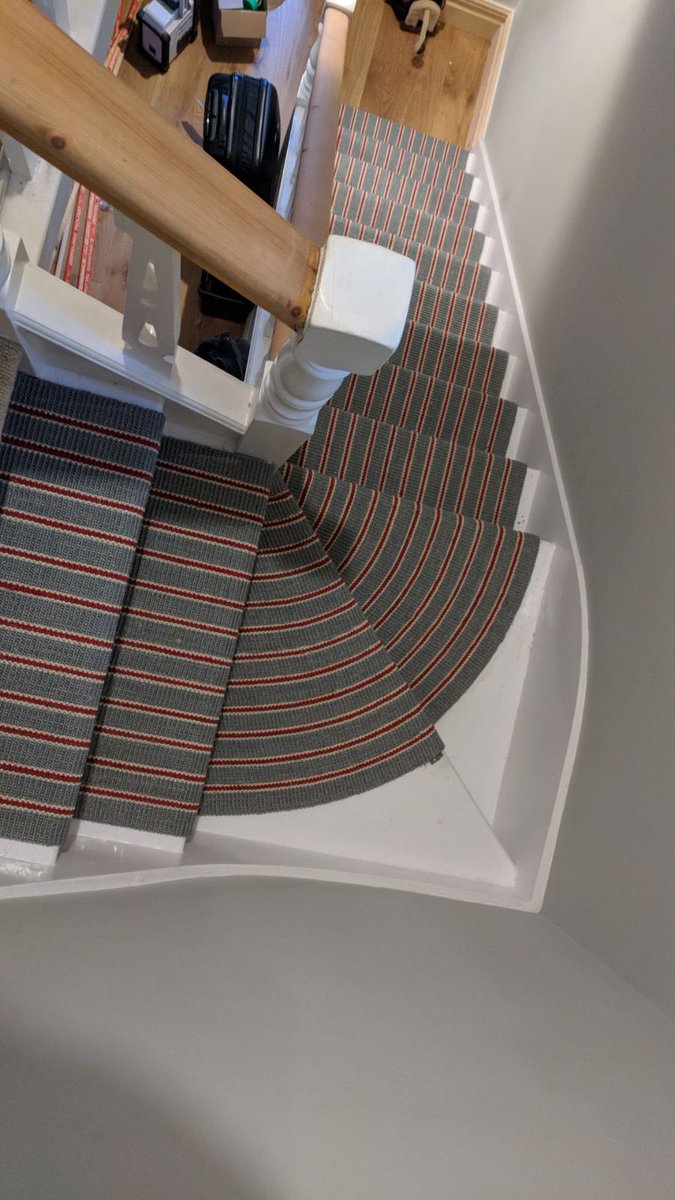NBF_LTD's tweet photo. @KersaintCobb Moroccan runner adapted to curve this winding staircase. https://t.co/zv7Amm7gJL