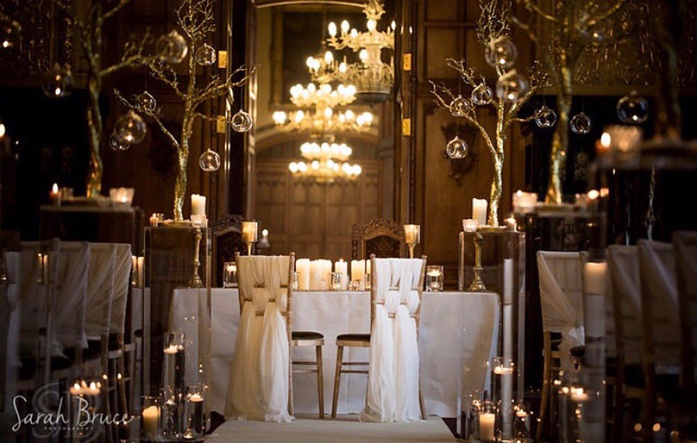 W I N T E R  W E D D I N G S ❄️ 
We love the romance and mood of a candlelit winter wedding and clearly you do too!December 2018 is now officially fully booked for weddings with winter 2019 having limited availability also! 
Here’s a winter ceremony we designed at <a href="/CarltonTowers/">Carlton Towers</a>