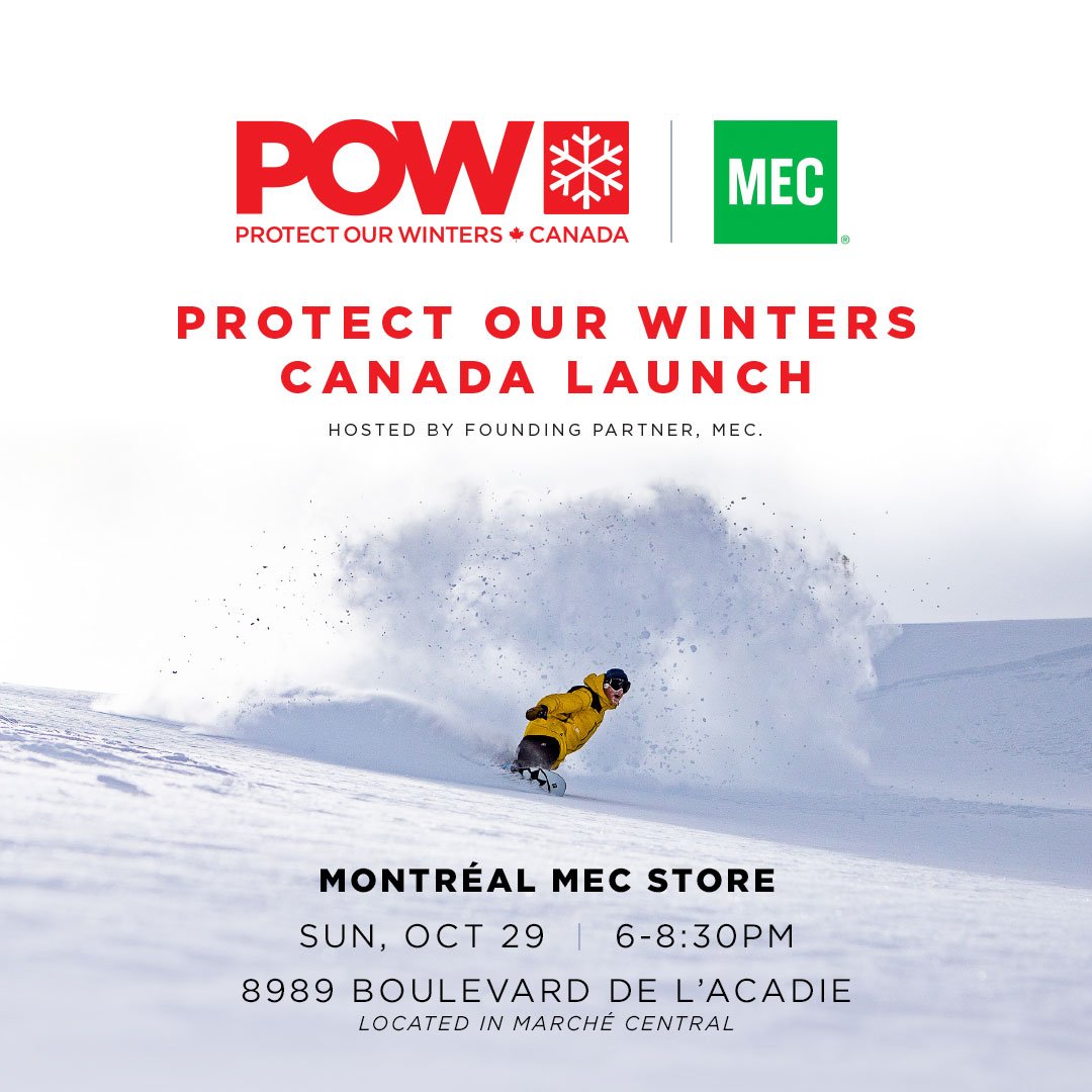 CanadaSnowboard's tweet photo. The homies at @protectwintersc our hosting a series of launch parties at @mec stores from coast to coast! 

Act fast, tickets are $10 and the #Toronto and #Montreal stops are coming up soon!

INFO: https://t.co/vbwRrPrGeq https://t.co/kVVvU8kuoo