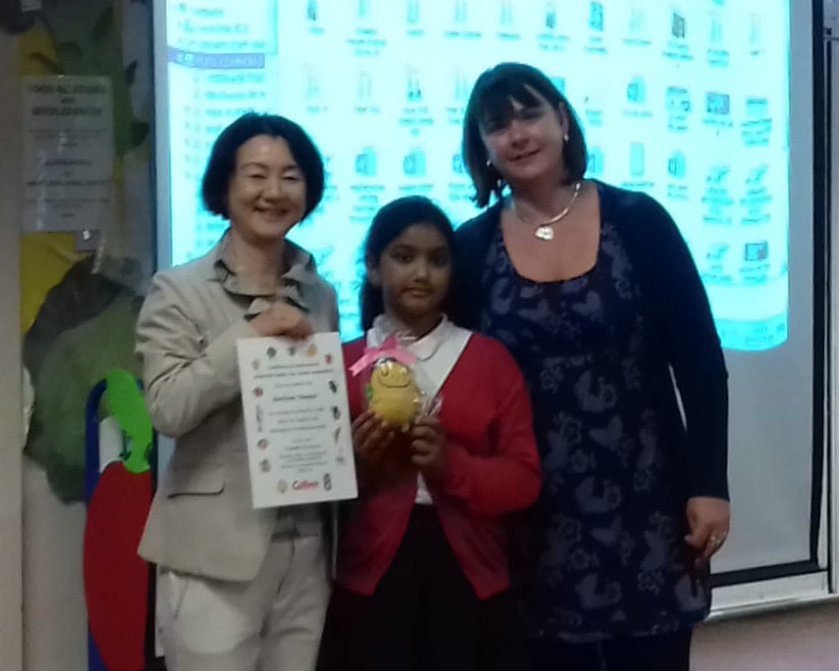 Huge congrats to Mariyam Thomas from <a href="/YsgolPenyffordd/">Ysgol Penyffordd</a> (Penyffordd Primary School) for being one of the winning entrants in Calbee’s worldwide “Design a Snack” competition.  Mariyam created a fab candy called Luxury Heaven #community #schools #snacks 😃😃