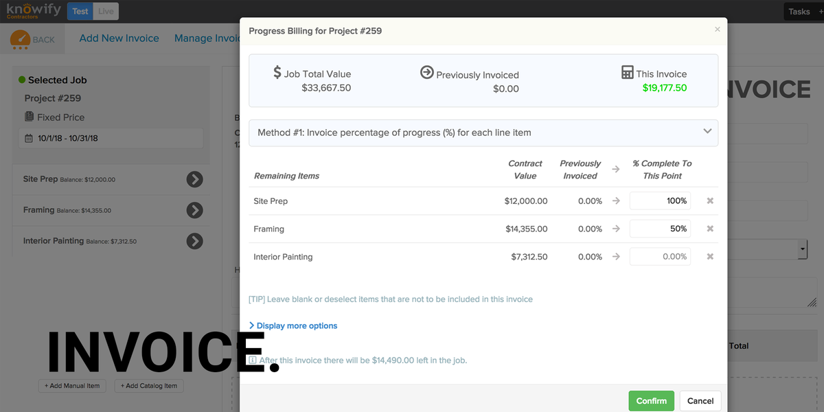 knowify's tweet photo. 🄸🄽🅅🄾🄸🄲🄴
1.    Faster with your line items pulled straight from your bid  
2.    With fewer mistakes - take out that human error
#invoicing #knowifyflow #aiainvoicing #progressinvoicing https://t.co/nbGOX6RnSv