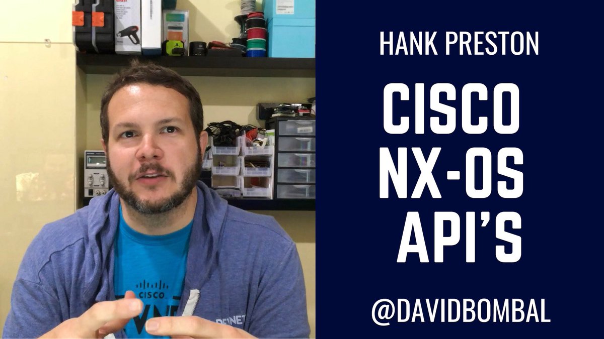 davidbombal's tweet photo. Cisco NX-OS APIs (NX-API): Lots of options to chose from. Learn Nexus APIs with Hank Preston @gns3 @CiscoDevNet #NetDevOps #DevNet #Cisco #NetworkSecuity #NetworkEngineer 

Watch with this link: https://t.co/DdIsNNOYhZ https://t.co/JcFX4h1jzg