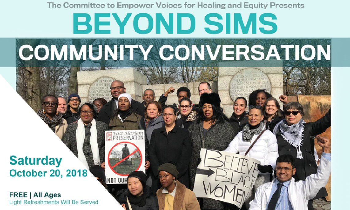 galeabrewer's tweet photo. Now that the statue of Dr. J. Marion Sims has finally been removed from Central Park, what should replace it?

Participate in a community conversation on Saturday from 1-3:30 pm at the @NYAMNYC (1216 5th Ave). RSVP at https://t.co/SdguILAuKl https://t.co/MIo561aYQ1