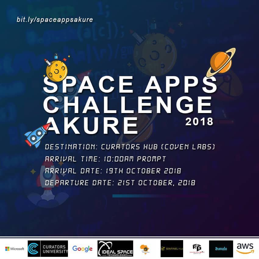spaceappsakure's tweet photo. Just few hours to go. Don't miss out on this one. To be a part of this visit link in bio to register. #spaceapps #SpaceAppsChallenge #SpaceAppsAkure #SpaceAppsChallenge2018 #NASASpaceAppsChallenge https://t.co/i3cLU3iXdl