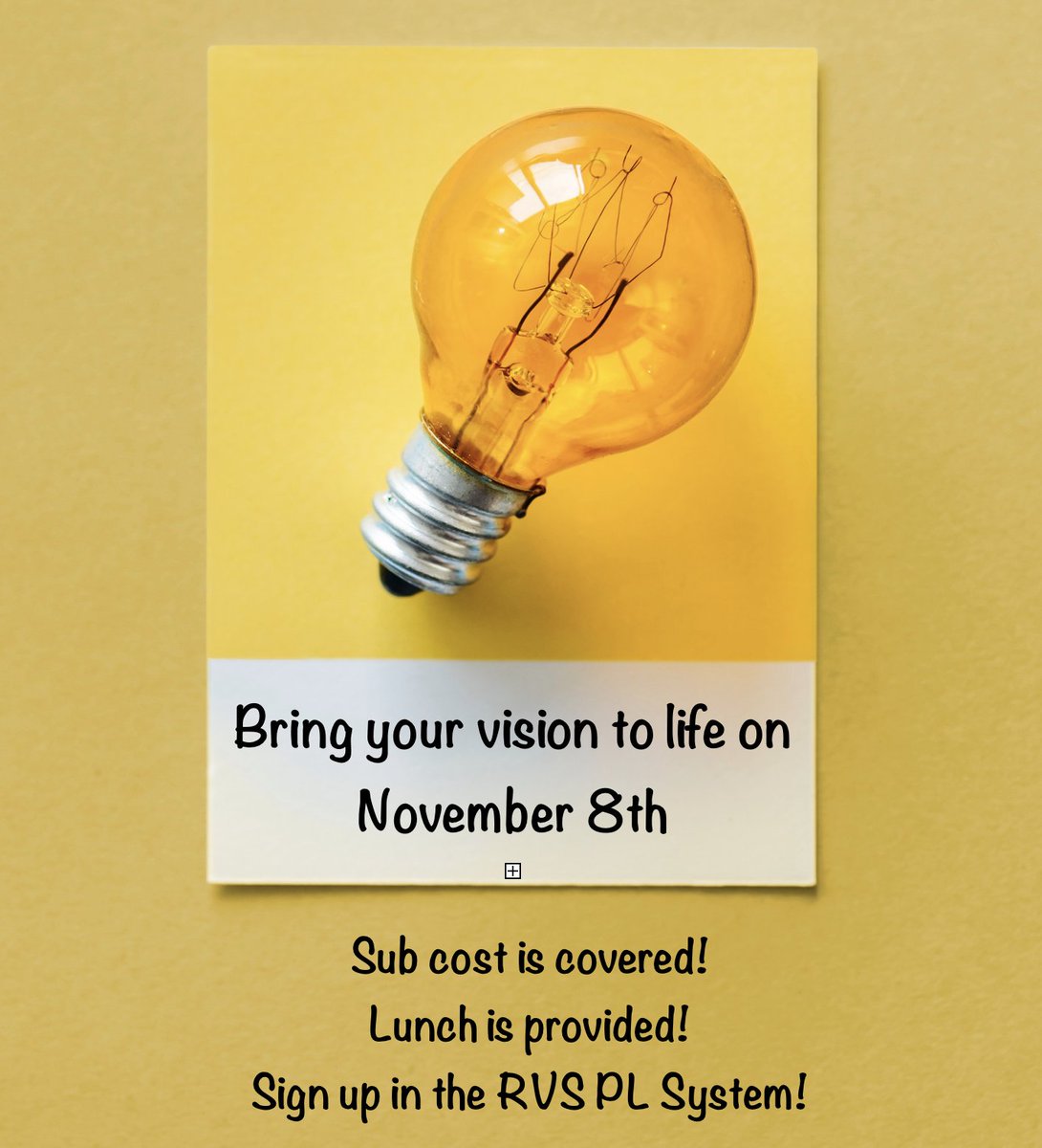 Want to take your innovative idea for teaching &amp; learning in RVS to the next level? Join a group of Ts and admin to develop your idea into a design you can bring to your students. register.rockyview.ab.ca/admin/register…