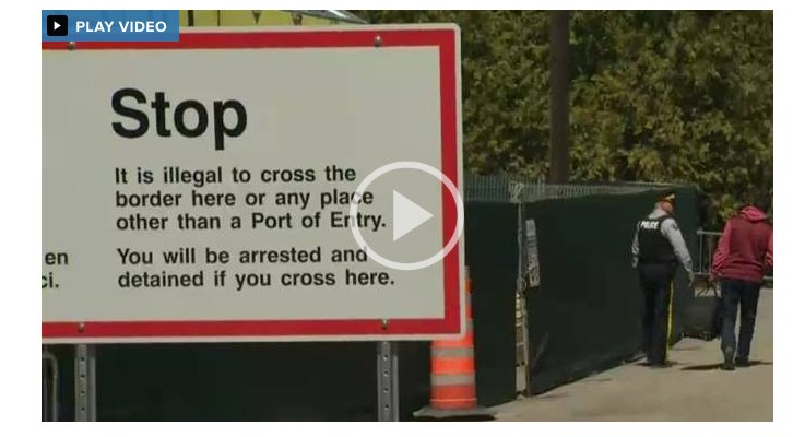 InfographicsTo's tweet photo. @JanPitman @globalnews It is on the sign. "It is illegal to cross this boarder here..." Leftist slogan "no human is illegal" encourages criminal activities and human smuggling. https://t.co/TAuftEdMiZ