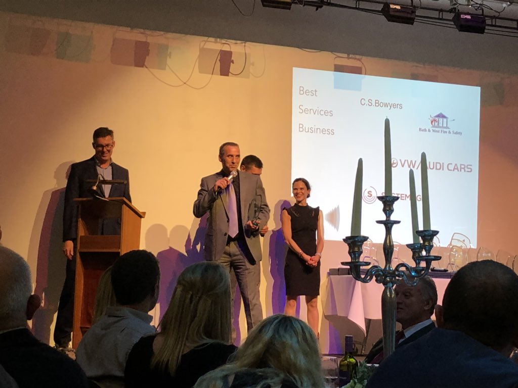 BusinessBoA's tweet photo. And the winner of best business services is @BathWestFire #BoABizAwards congrats! https://t.co/Am7o3ombHh
