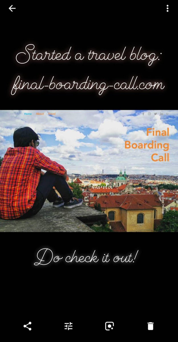 ShahRathin's tweet photo. Hello Twitter-verse!
I started a travel blog a couple of months ago. 8 posts up till now. And many more to come! Do show some love and check it out :)
https://t.co/C9CIaRkDX6
#FinalBoardingCall
#travel #blog #backpacking https://t.co/Fq31CZva0D