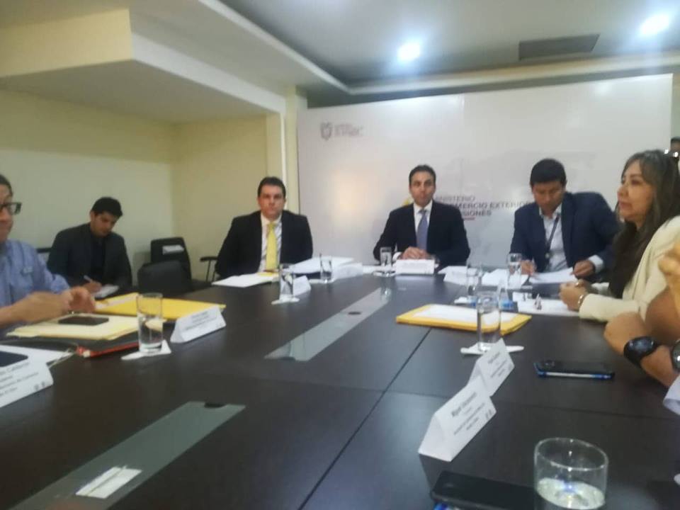Reunión de Trabajo con el Ministro de Comercio Exterior Ing. Pablo Campana Sáenz