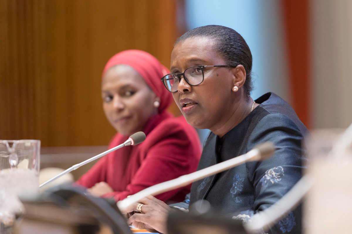 IOMatUN's tweet photo. African leadership by African women well in display at @UN HQ during #AfricaDialogueSeries in New York @FKMohammed1 @phumzileunwomen @ahunnaeziakonwa @BienceG @ecowas_cedeao 
Ensuring women's leadership is fundamental. 
📸UN https://t.co/yIEJurw3bF