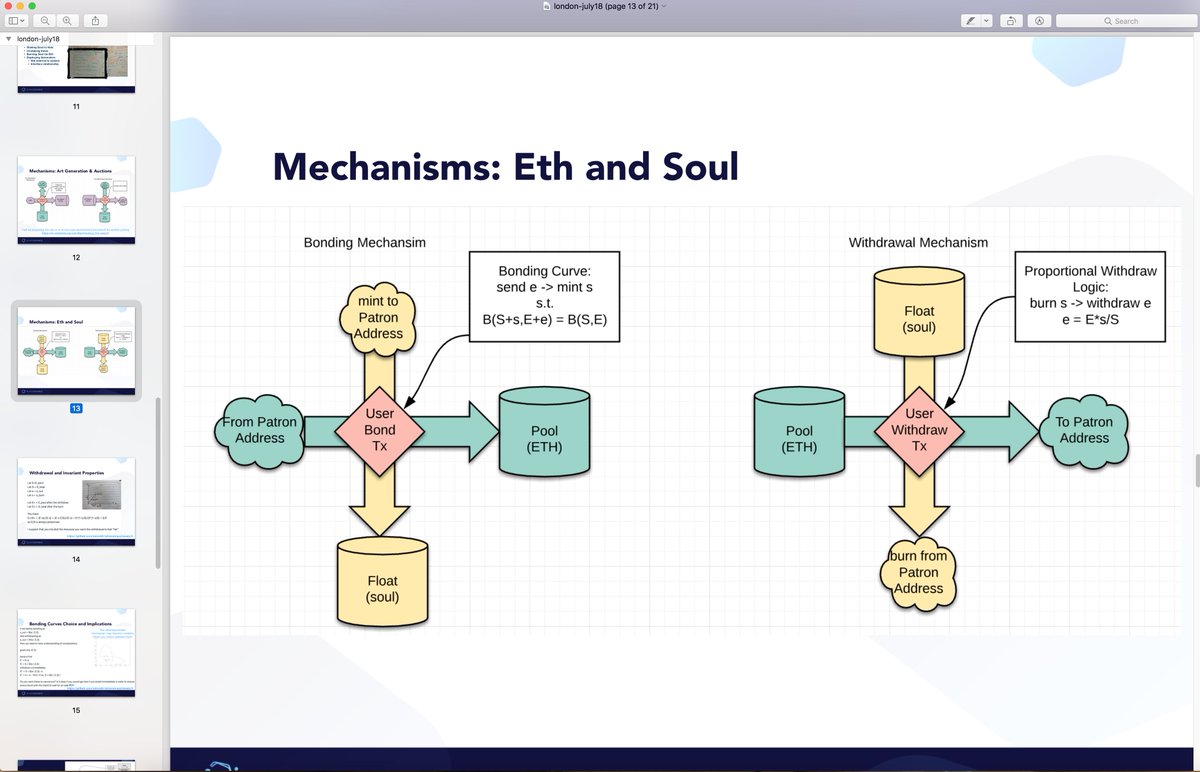 mZargham's tweet photo. Hung out with @gongf05 of @oceanprotocol to talk about simulations:
Used slides on @simondlr's #artonomous from London @tokengineering talk (@OVioHQ office), examined the bonding curve, derived an ecosystem config (equations) and simulated using @block_science design tools.
#fun https://t.co/4NEwV1Bssm