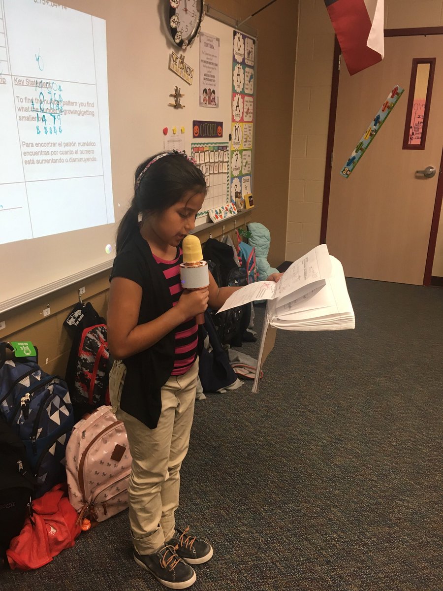 Rice4thgrade's tweet photo. Empowering my students with a voice during Math Review! @RiceCISD #4thiscrushingit @khargitay https://t.co/3JCca1eb0i