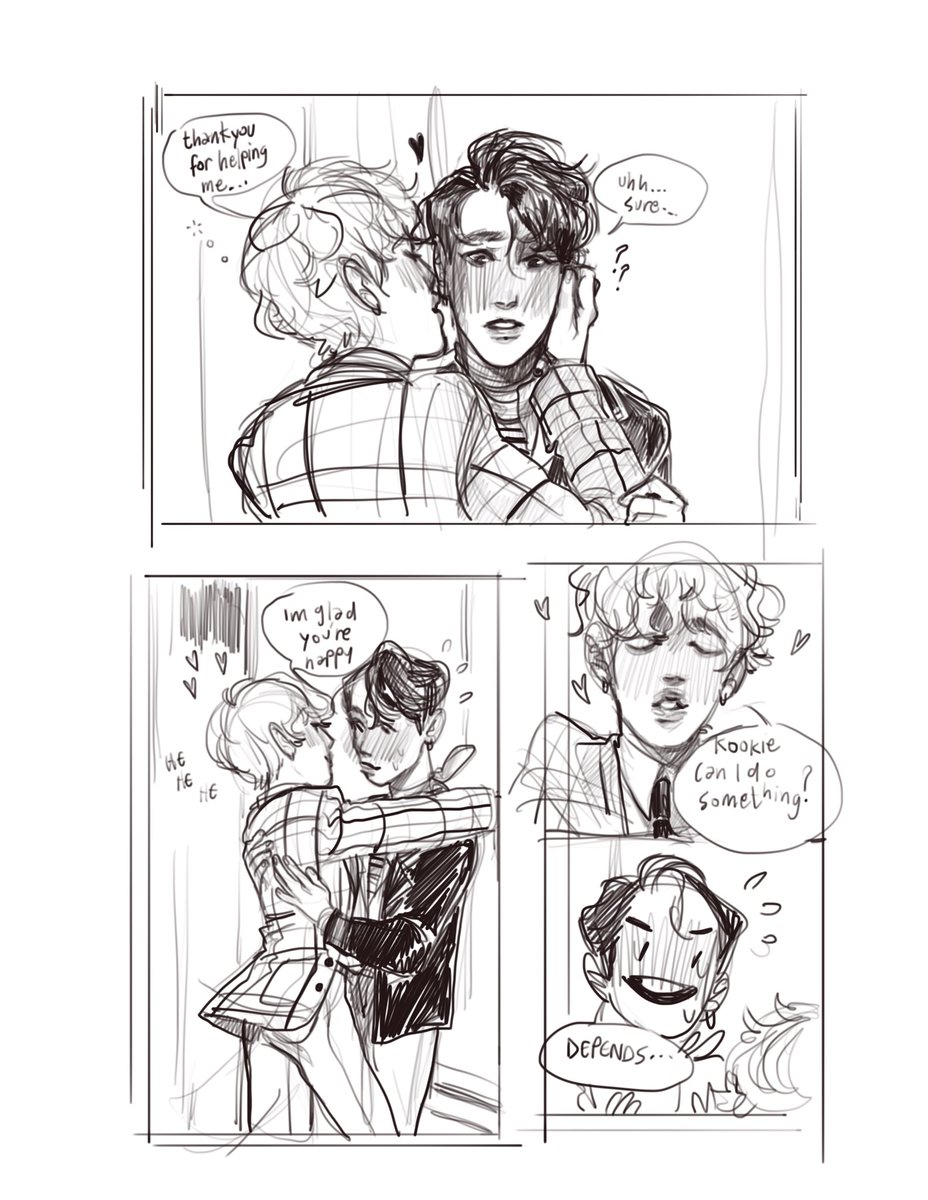 Jimin is feeling confident. So is Jungkook 
#jikook #btsfanart 