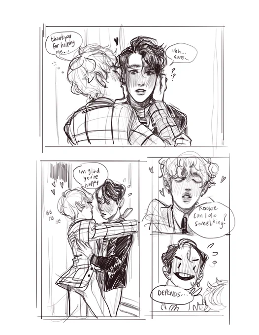 Jimin is feeling confident. So is Jungkook 
#jikook #btsfanart 