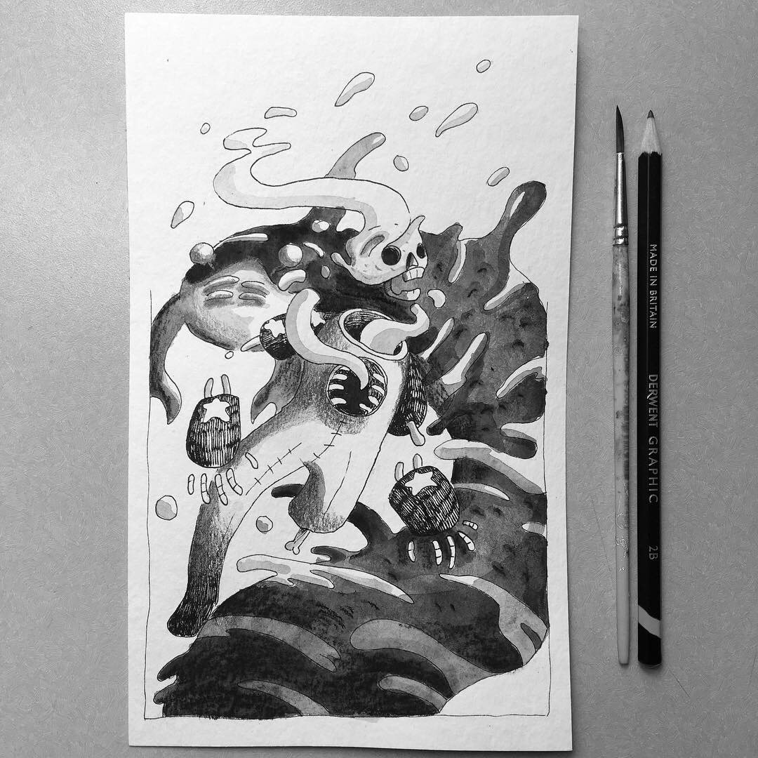 Imosh13's tweet photo. 18 “Criaturas” [creatures]

One night I couldn't sleep thinking about the creatures that approaches.

Una noche no pude dormir pensando que las criaturas se acercaban. 

#Imosh13 #Inktober #inktober2018 #lucesdemiel #honeylights https://t.co/y9nVPdBEvK