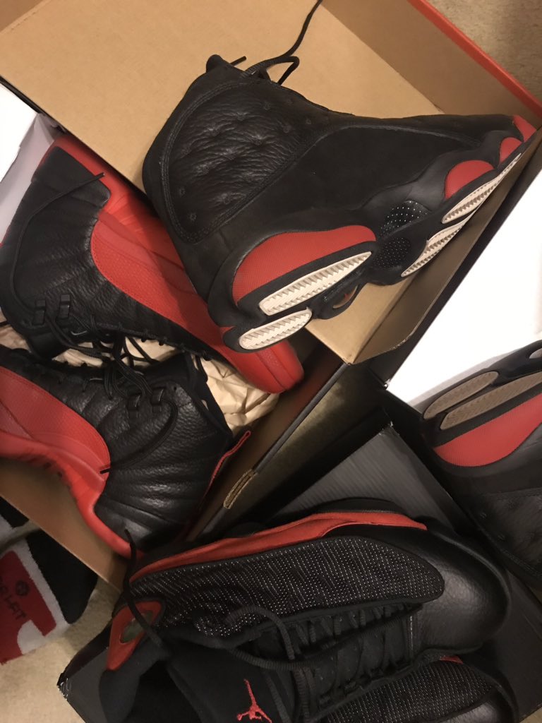 Sneakervisi0n's tweet image. I guess I was feeling Red and Black this week huh? #weekflow #sooncomefriday #weekendmadness #nike #sneakerlove #imtired #sneakervision