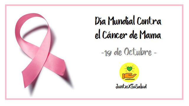 Con motivo del #DíaMundialCáncerMama desde <a href="/JuntosXTuSalud/">JuntosXTuSalud</a> aportaremos nuevos contenidos a partir de las 8 de la mañana ¿Nos ayudaréis a difundir? #Cáncerdemama #JuntosXTuSalud #Oncología