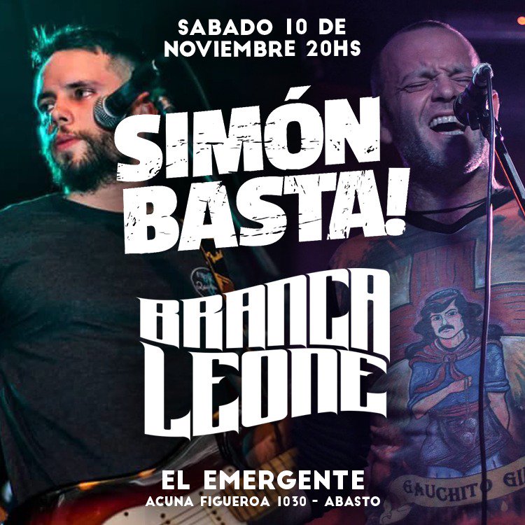 ⌛ Cada vez falta menos para que vengas a <a href="/elemergenteclub/">El Emergente Almagro</a> 💪

Sábado 10 de noviembre a las 20 en Acuña Figueroa 1030 junto a los amigos de <a href="/Brancaleone_arg/">Brancaleone</a> 👏

🎟️ Conseguí tu entrada en Locuras Once y Locuras Flores o también podés entrar a meticketonline.com 👈