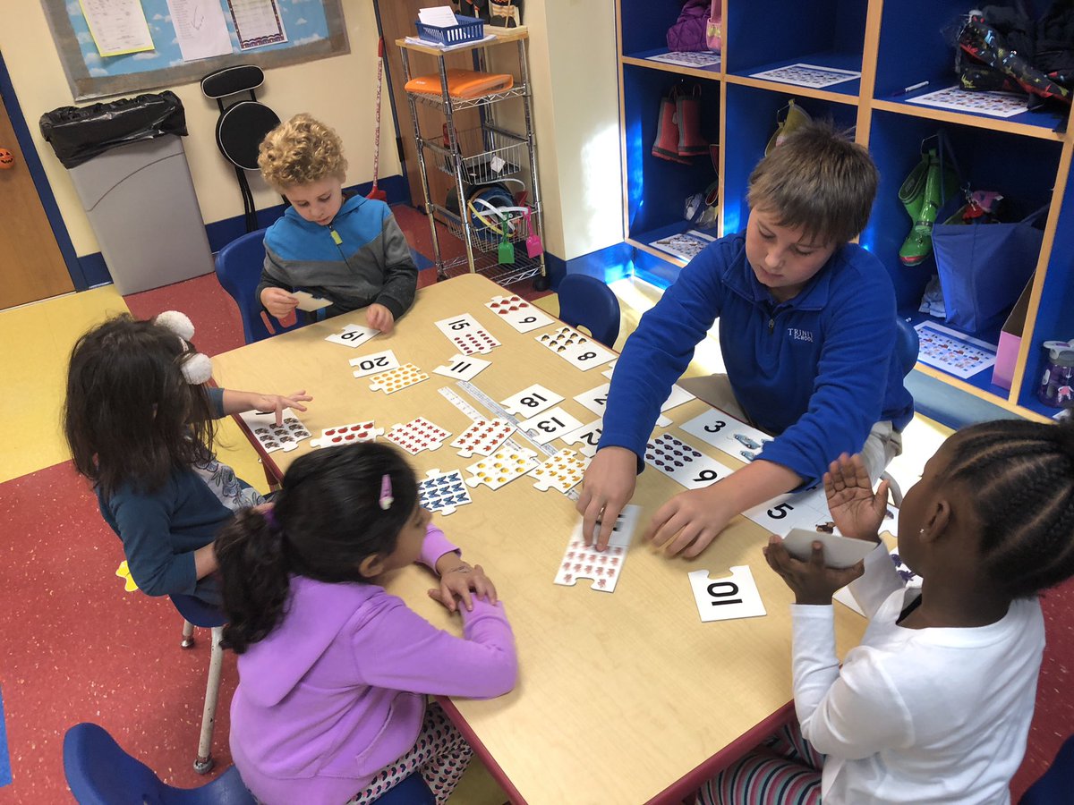 Math puzzles with our 6th grade buddies! #TrinityLearns