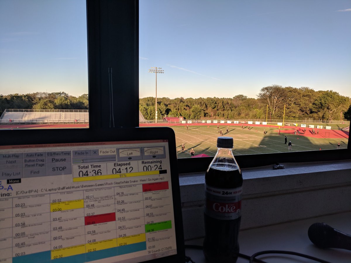 RHS_SID's tweet photo. My desk today tonight for Warren County at @RHS_WarriorsFB π at @nolan_tom Field at #tomahawkstadium #ArrowsUp @RHS_sports @cecil_joyce @WGNSSports @Mboro_Post https://t.co/MxI0o4L165