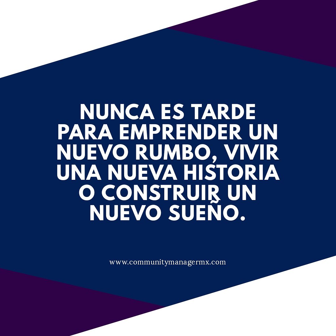 ComManagerMx's tweet image. Nunca es tarde.
