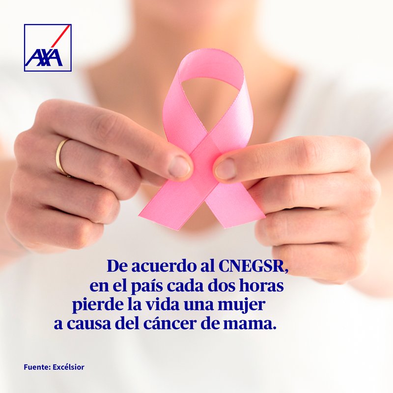AXAMexico's tweet photo. Según datos del CNEGSR, en el país cada dos horas muere una mujer a causa de este padecimiento. Por eso protégete desde hoy con #MujerÚnica, el seguro que te cuida en caso de cáncer. https://t.co/wKDYyW5Qyd https://t.co/QC9e6hZZzm