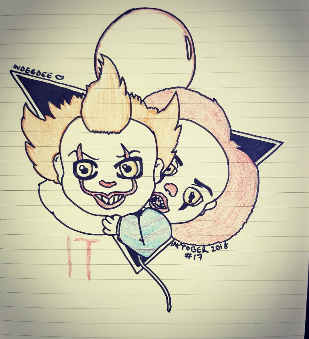 InDeeDeeEffect's tweet photo. Inktober days 17 & 18 were inspired by the horror movie IT and my bf's love of birds.
@TwitchPlayhouse
@SenseiOrg
@SpiritAnimalx @inception_org #tklove #inktober2018 #day17 #day18 #ithorror #pennywise https://t.co/YpHBqbTz9Q