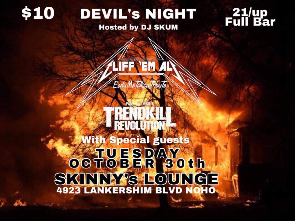 metallicliff's tweet photo. Next show is Devil’s Night, 10/30! 😈 https://t.co/cWel7HAFyR