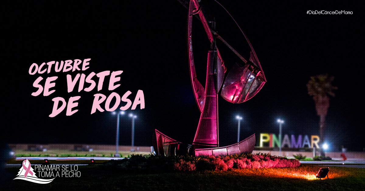 Pinamarapecho's tweet photo. Este 19 de Octubre Pinamar se ilumina de color Rosa sumándose así a la Campaña Internacional de Lucha contra el Cáncer de Mama
#OctubreDeRosa #19DeOctubre #PinamarSeLoTomaAPecho https://t.co/IMwd24A5Y1