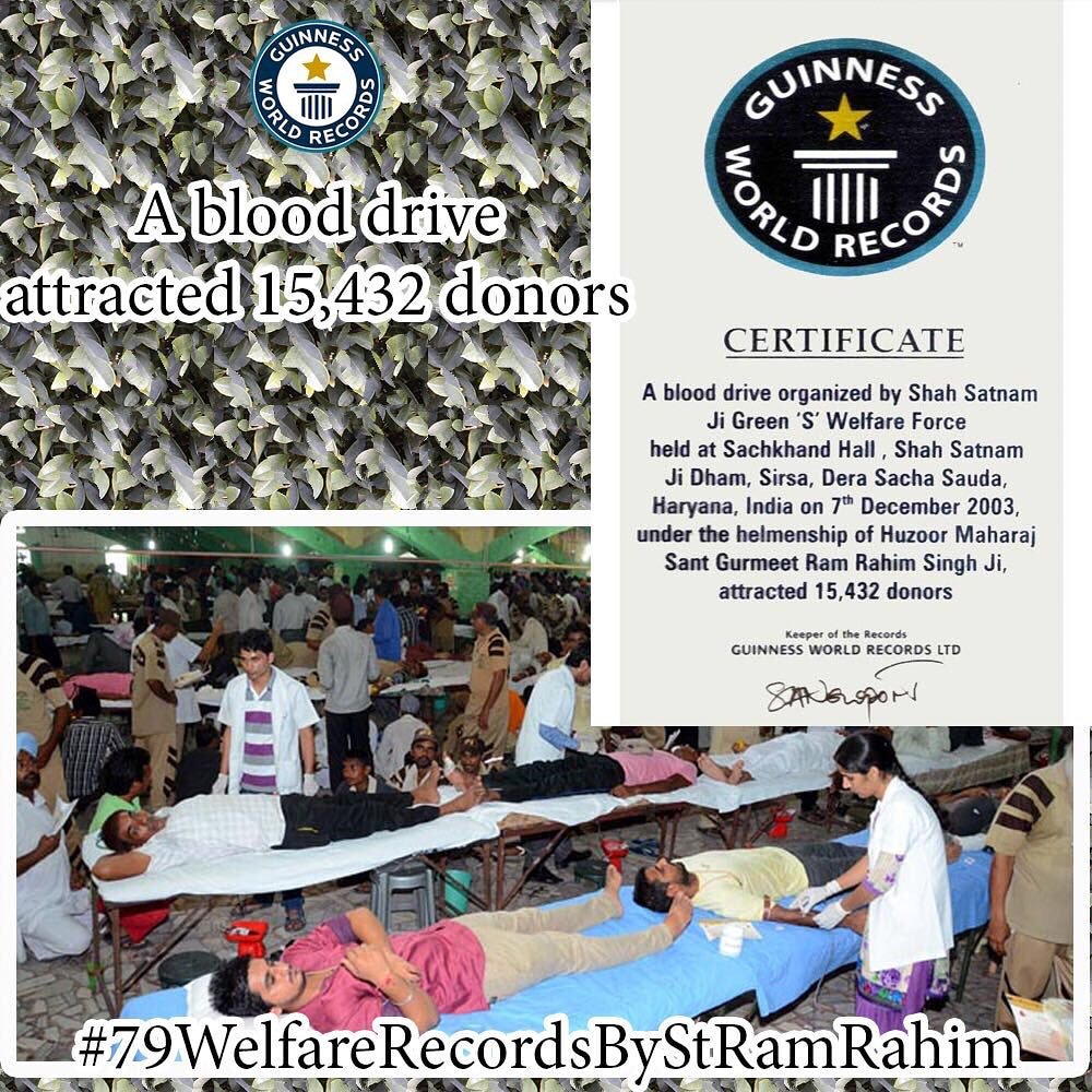 Raj7416's tweet photo. #79WelfareRecordsByStRamRahim
@Gurmeetramrahim ji hv so many records on His name .. nobody can ever think like this , bcz .. he is not ordinary person but a true #SupremeMaster of both realms ππππ https://t.co/IPK1mU9SmG
