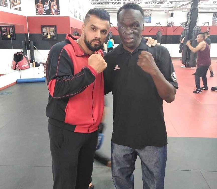 Me and Mo in Impact Boxing gym in Calgary