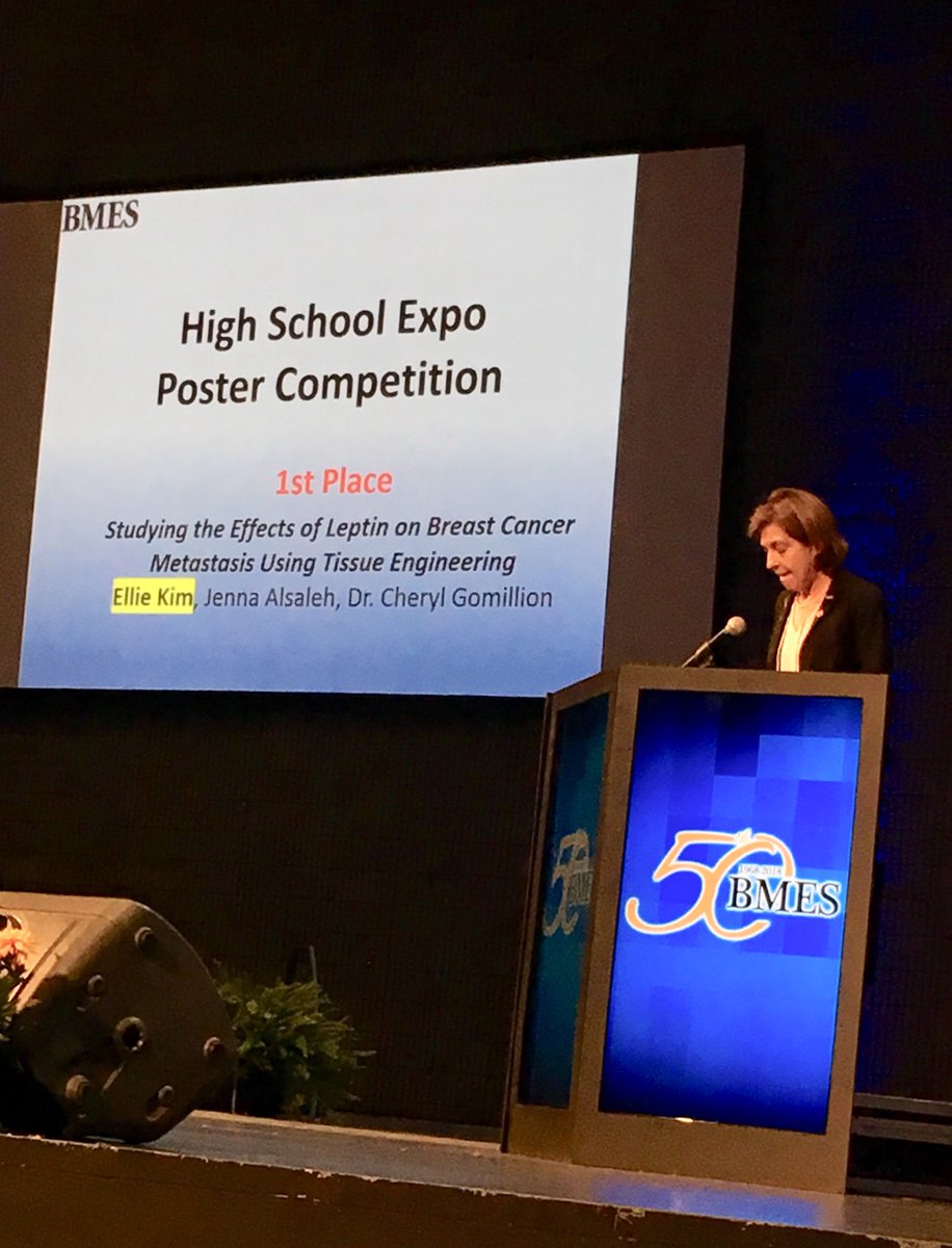 What a day at #BMES2018! Congratulations to our summer student Ellie from <a href="/UGA/">uda uda</a> Young Dawgs Program for 1st Place in BME High School Expo Poster Competition. Great job!