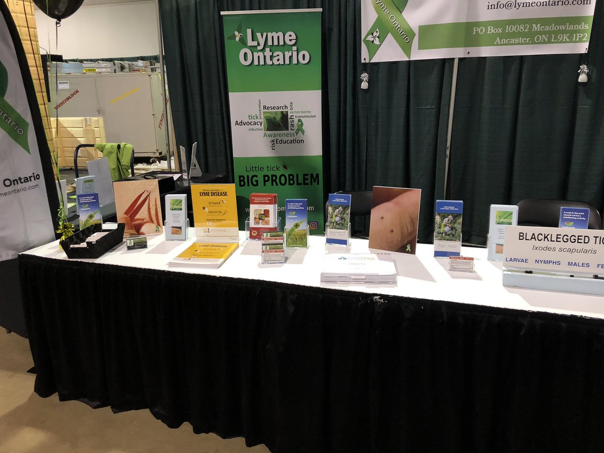 LymeOntario's tweet photo. All ready for the Fall Cottage Show at the International Centre in Mississauga. Time to raise some awareness and educate the public about #ticks and #lymedisease
@GeneticksCanada will be at our booth for the weekend and members of the @ONLymealliance will be there Sunday! https://t.co/XGtX85AyR8
