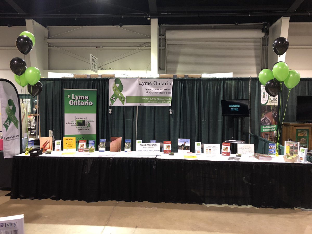 LymeOntario's tweet photo. All ready for the Fall Cottage Show at the International Centre in Mississauga. Time to raise some awareness and educate the public about #ticks and #lymedisease
@GeneticksCanada will be at our booth for the weekend and members of the @ONLymealliance will be there Sunday! https://t.co/XGtX85AyR8