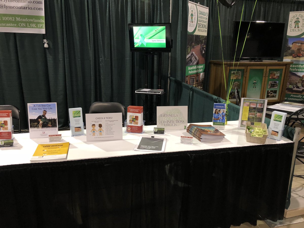 LymeOntario's tweet photo. All ready for the Fall Cottage Show at the International Centre in Mississauga. Time to raise some awareness and educate the public about #ticks and #lymedisease
@GeneticksCanada will be at our booth for the weekend and members of the @ONLymealliance will be there Sunday! https://t.co/XGtX85AyR8