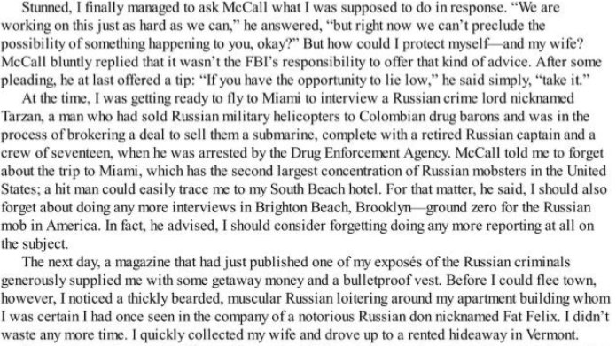 The SuperPower of CrimeAfter Friedman started to expose the rising threat of the RU Mafia, a hit was put on his life by Mogilevech and later threats came from Ivankov."A mobster will usually leave a journalists alone as long as they don't come between them and their money"