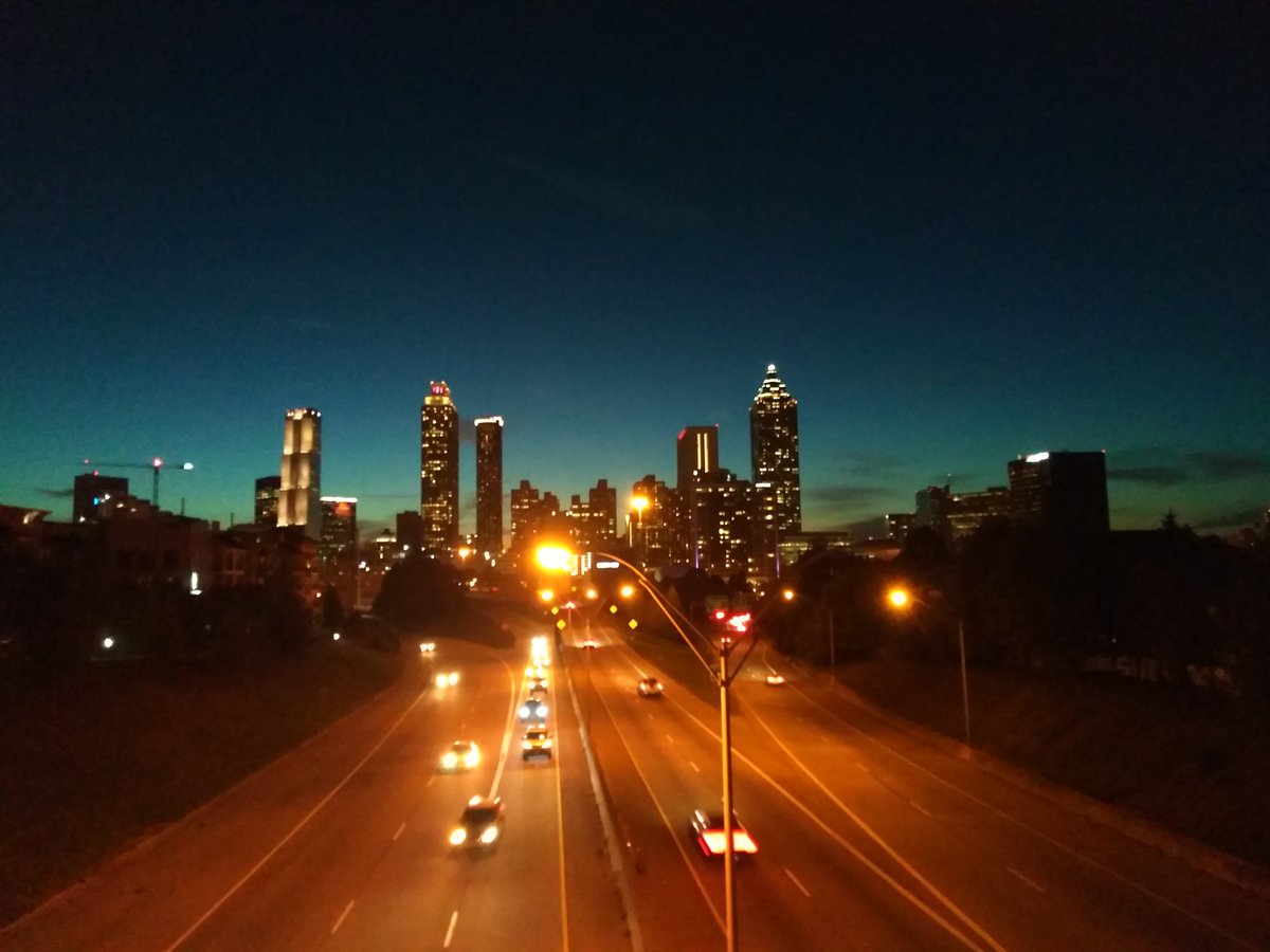 ATL Nightscape Jackson Street Bridge #ATL #Atlanta #DiscoverATL #DiscoverGeorgia #Downtown #Skyline #CityScape