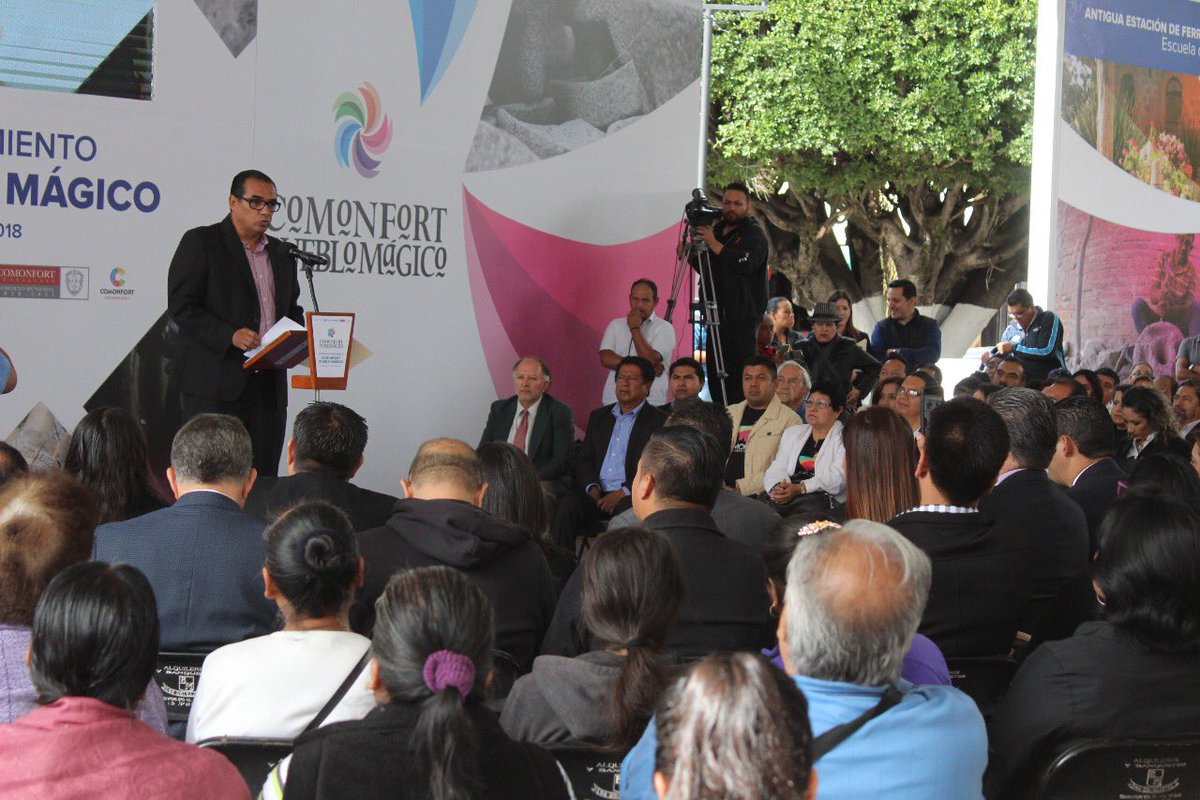 Asi recibimos nuestro nombramiento como Pueblo Mágico. #PuebloMágico #TurismoComonfort #ElSabordelBajío #GTOGrandezadeMéxico