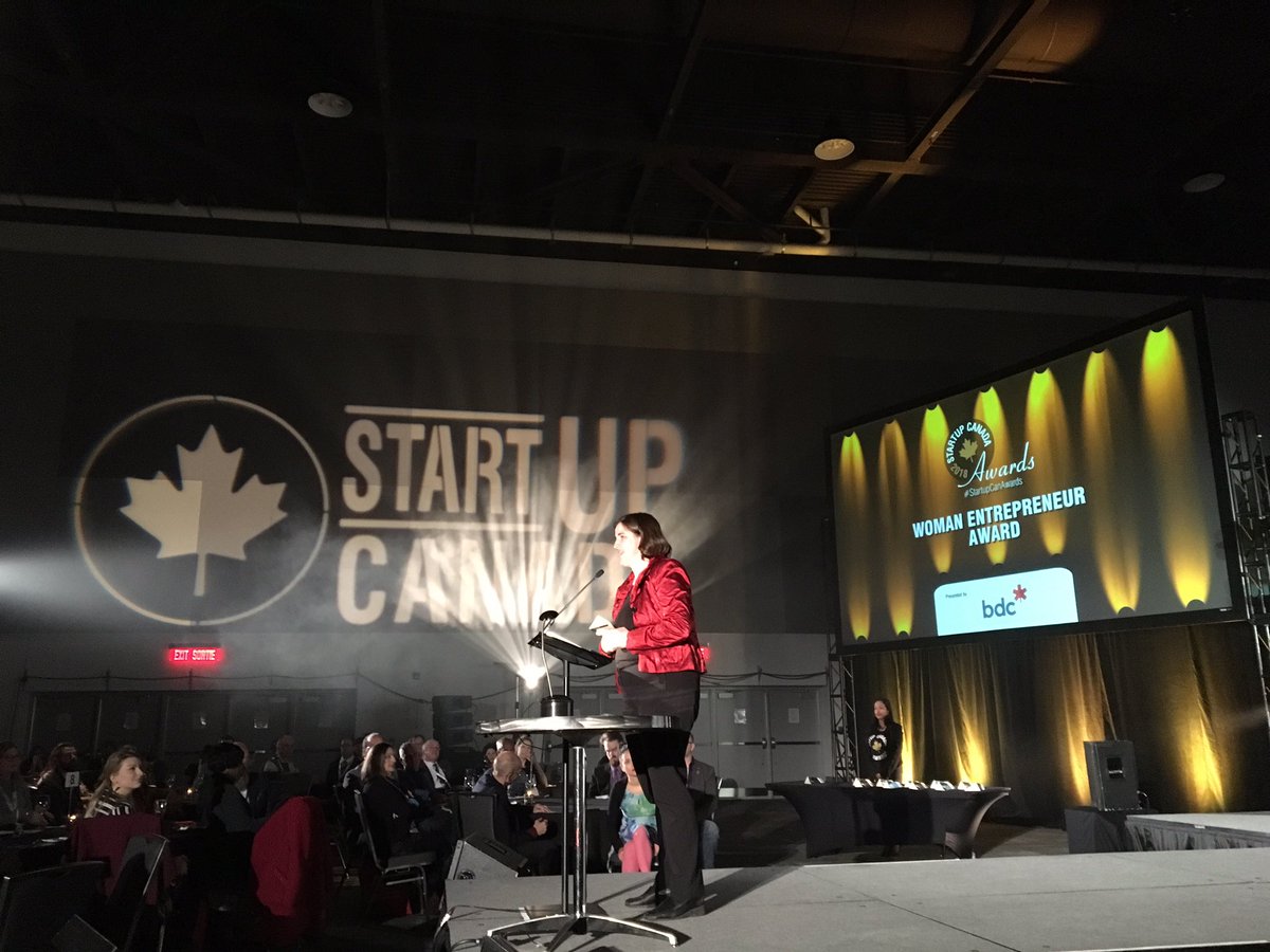 bdc_ca's tweet photo. Congratulations from BDC to this year's #StartupCanAwards #WomanEntrepreneur of the Year, @atgreenhill! Welcome to the Startup Canada Alumni family. #BDCsbw https://t.co/QNYRvCcNaH