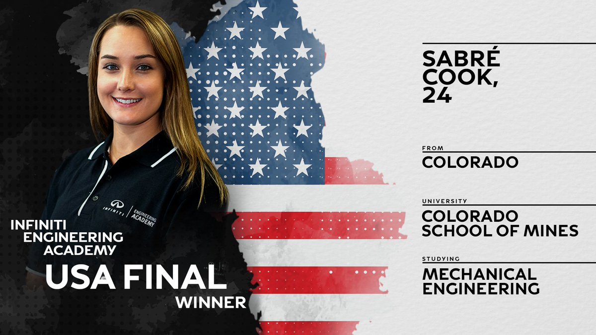 InfinitiMSport's tweet photo. Congratulations Sabré Cook, Our #INFINITIF1 Engineering Academy 2018 USA winner! https://t.co/PWkzsAWDWi