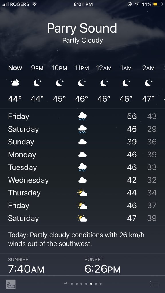 Totallysweet239's tweet photo. Weather forecasts for the nearest town by our #moosecamp going to be chilly out this week coming and potentially snowy #huntontario #ontarioweather #mooseweek #mooseseason #womenwhohunt #womenwhoshoot #rifleseason #3006 @SavageArms @TeamHornady @VortexOptics https://t.co/coHbHzNWBE