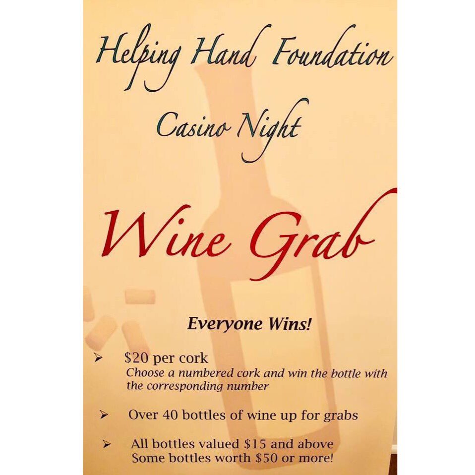 ☝🏼YOU could be taking home over a $50 bottle of wine for only $20! To get in on this awesome deal + others, join us for our annual Casino Night THIS SATURDAY!