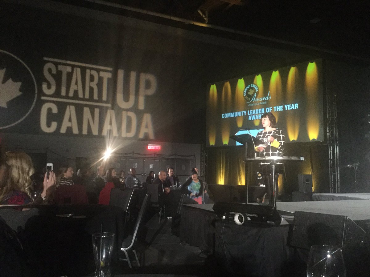 Winner of the Startup Community Leader of the Year, Western Canada Kari Gordon, @startupcalgary #startupcanawards