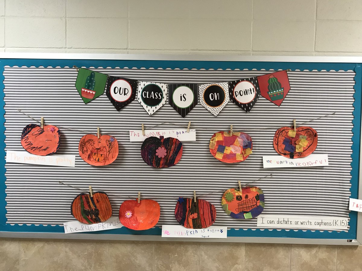 MissBlann's tweet photo. Kindergarten can dictate or write captions ! #pumpkins @ricetylerisd @tisdPK5literacy https://t.co/yvu3pbEUX0