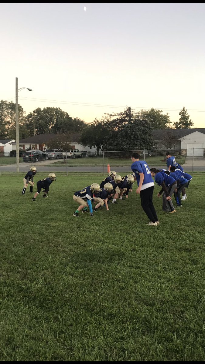 ReadyAthletics's tweet photo. Great Night at Bishop Ready! Western Irish program came for practice tonight. Great job by the Ready FB guys helping coach up the future Knights. Ended the night with games, food, and a bon fire! #ReadyFamily #HomecomingWeekendx2 #BondFire #GoReadyBeatWhitehall #PrayTogether https://t.co/FeQyPo9OiJ
