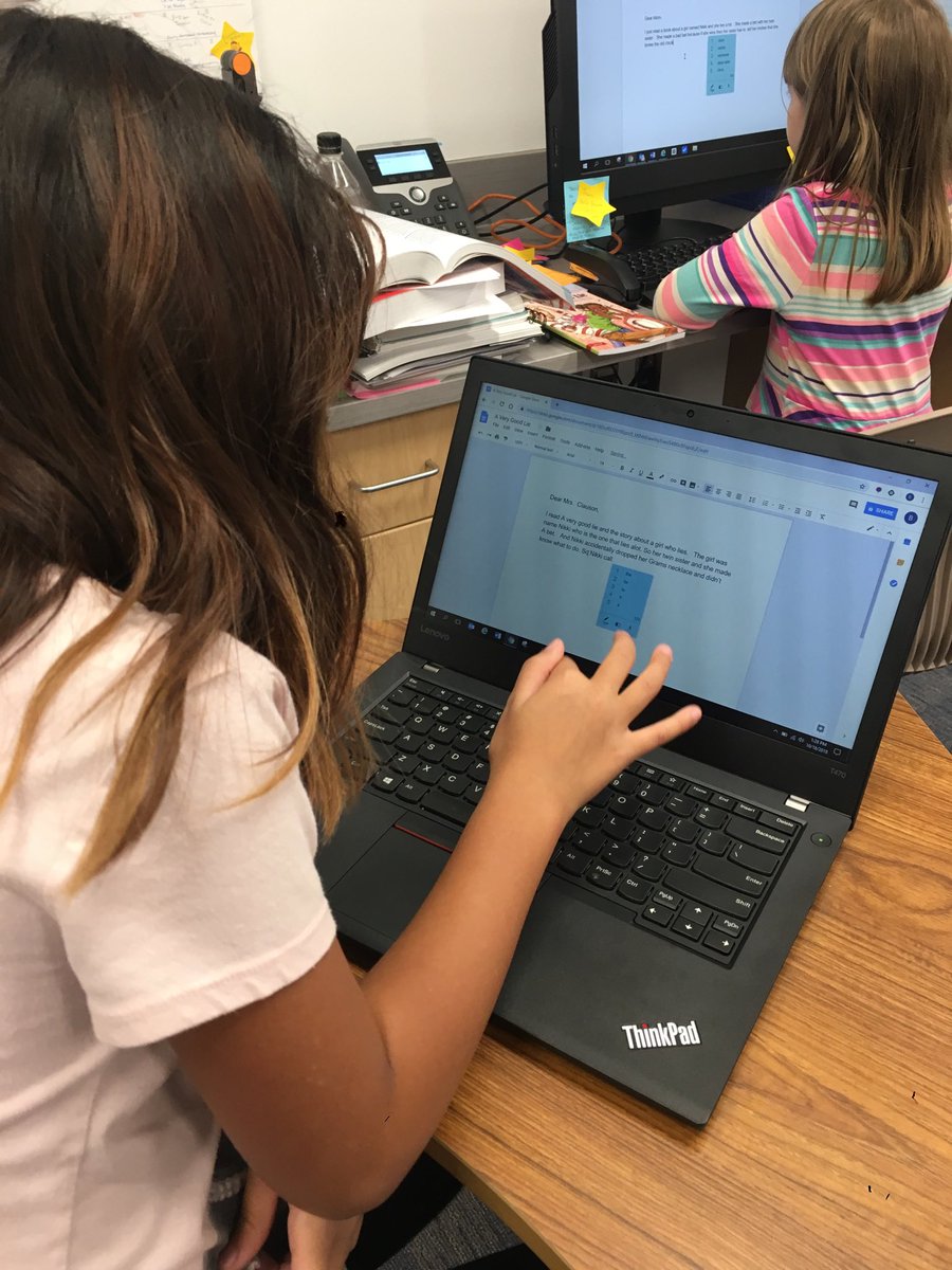 beckyejames's tweet image. Composing letters using Co-Writer about a character that learned being truthful can be hard when others can get feelings hurt. What would you do?! ⁦@BryantElem⁩ #whywrite #bengalpride ⁦@LauckofKISD⁩