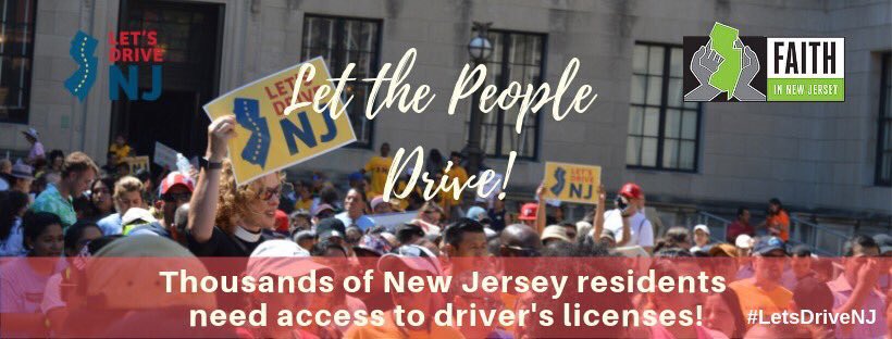 FaithInNJ's tweet photo. It's time NJ becomes the 13th state in the United States to expand driver's licenses to vulnerable communities, especially the undocumented community. This is about human rights, human dignity and stand together as human beings. LetsDriveNJ #LoveInAction #OnePeopleOneFight. https://t.co/zrgbsXbv8Y