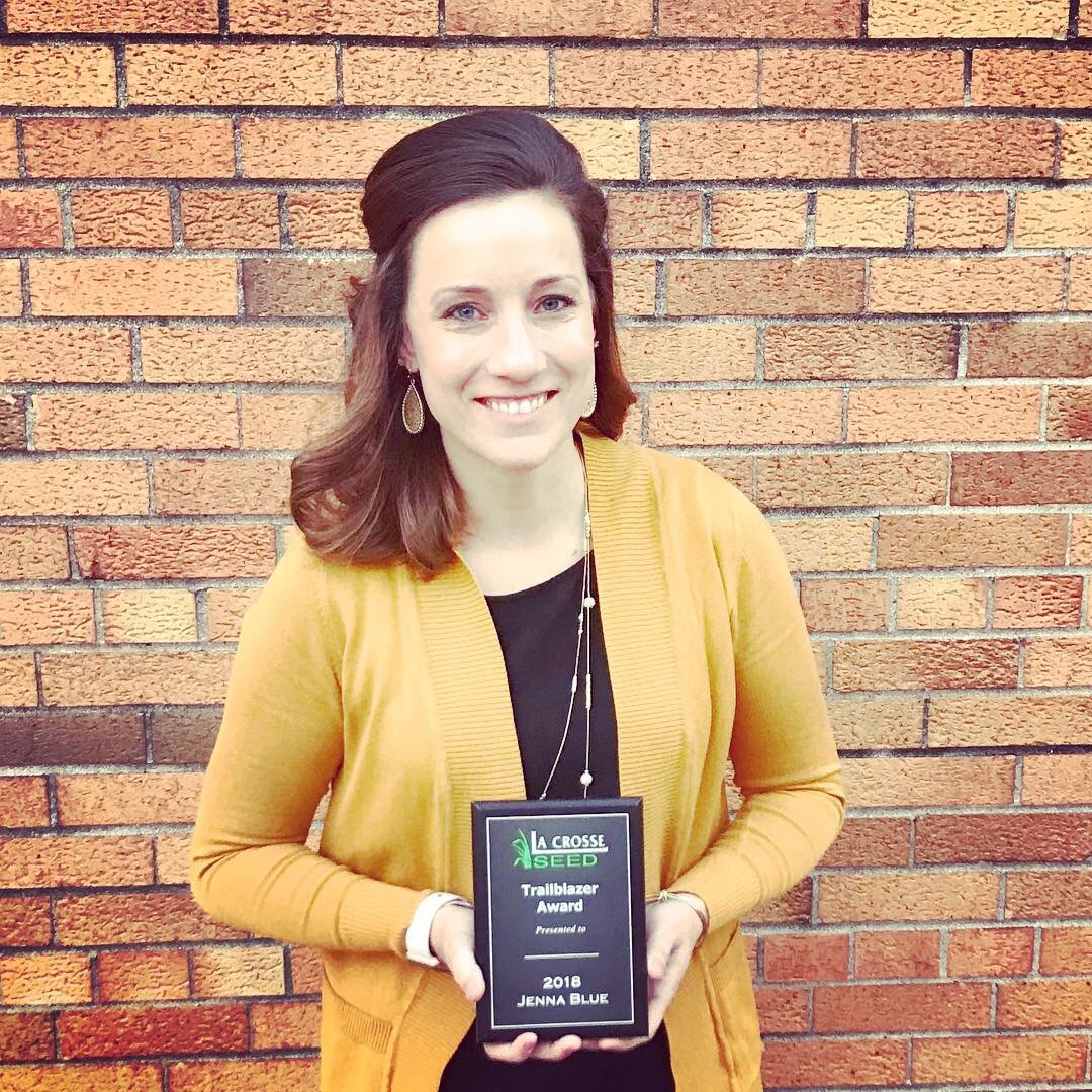 covercropgal's tweet photo. Won The Trailblazer Award at our awards banquet last night.
Hopped on TimeHop to be reminded I was passed out at a tailgate wearing a hotdog costume 9 years ago.
Thanks @timehop for keeping me humble 😎
#LookHowFarIveCome 😂#StillWearingMustard #TrailblazerAward #LaCrosseSeed https://t.co/ncHH0Di1LM
