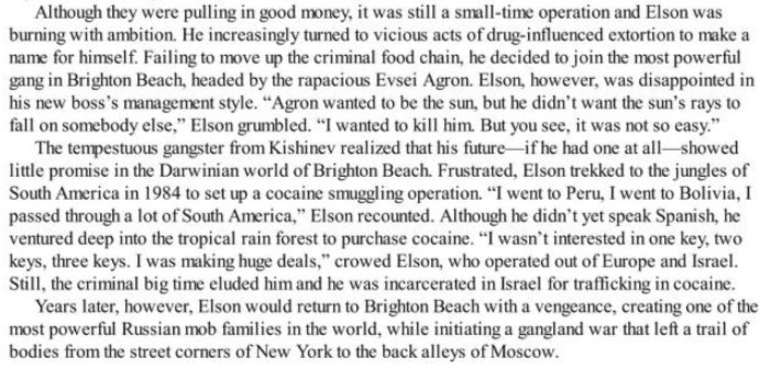 The HitmanMr. Friedman took a trip to Metropolitan Correctional Center to interview one of the most notorious Russian Mob hitmen and Mogilevich associate, Monya Elson, who boasts of over 100 confirmed kills.